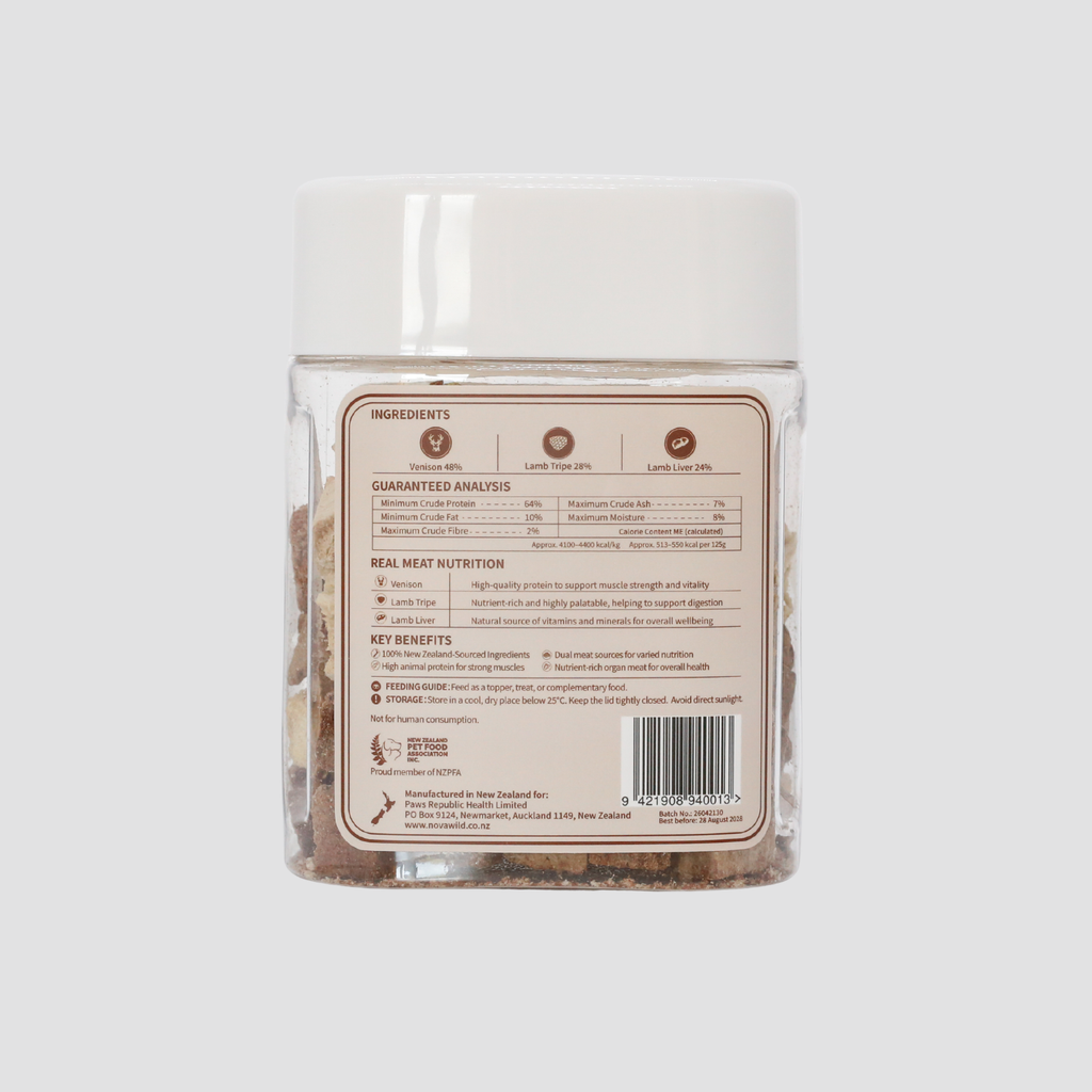 Pasture Recipe | Venison, Lamb Tripe & Lamb Liver 125g