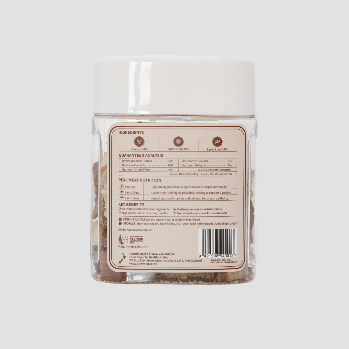 Pasture Recipe | Venison, Lamb Tripe & Lamb Liver 125g